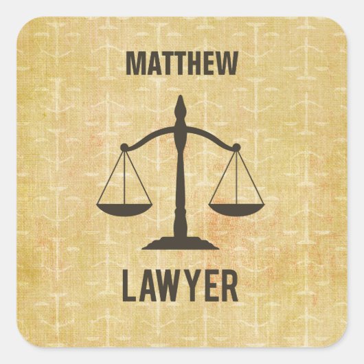 法科卒業式おめでとう法規 スクエアシール (正面)