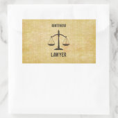 法科卒業式おめでとう法規 長方形シール (バッグ)