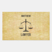 法科卒業式おめでとう法規 長方形シール (正面)