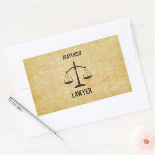 法科卒業式おめでとう法規 長方形シール (封筒)