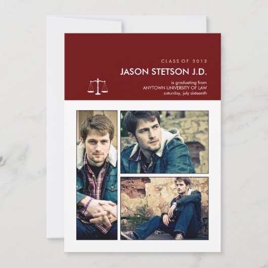 法科卒業招待状 招待状 (正面)