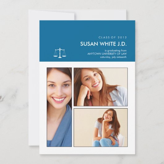 法科卒業招待状 招待状 (正面)