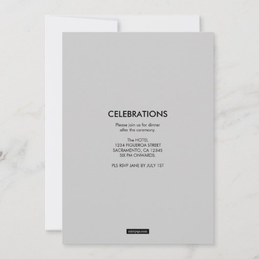 法科卒業招待状 招待状 (裏面)