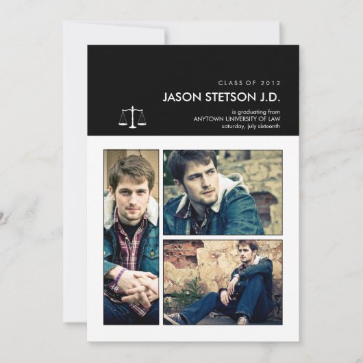 法科卒業招待状 招待状 (正面)