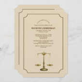 法科大学の卒業生の色を選ぶ 招待状 (正面/裏面)