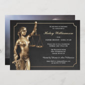 法科大学卒業パーティー招待状 招待状 (正面/裏面)