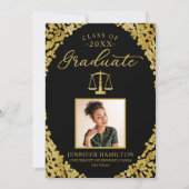 法科大学院の写真卒業発表 招待状 (正面)