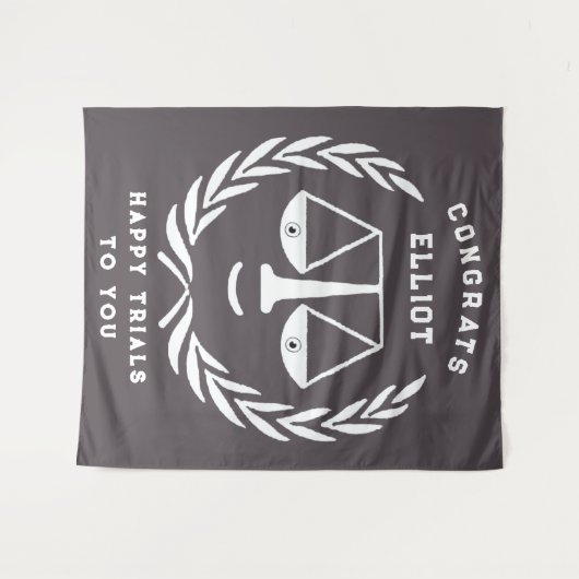 法科大学院の卒業弁護士おめでとうバナーテープ タペストリー (正面(横))