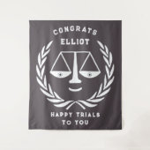 法科大学院の卒業弁護士おめでとうバナーテープ タペストリー (正面)