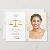 法科大学院ジュリス博士写真卒業 招待状 (正面)