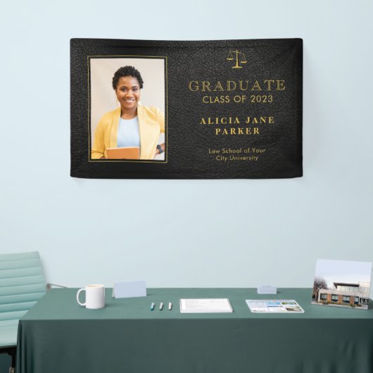 法科大学院ブラック金ゴールド卒業 横断幕 (トレードショー)