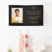 法科大学院ブラック金ゴールド卒業 横断幕 (インサイチュ)