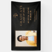 法科大学院ブラック金ゴールド卒業 横断幕 (縦)