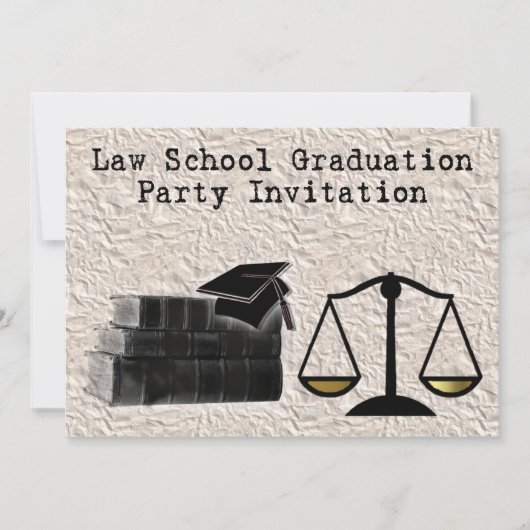 法科大学院卒業パーティー招待スケジュールブック 招待状 (正面)