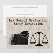 法科大学院卒業パーティー招待スケジュールブック 招待状 (正面/裏面)