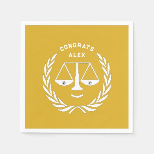 法科大学院卒業パーティー スタンダードカクテルナプキン (正面)