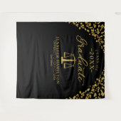 法科大学院卒業式 ブラックゴールド 卒業式背景 タペストリー (正面(横))