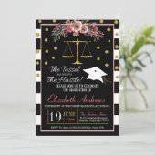 法科大学院卒業招待状 - 花 招待状 (スタンド正面)