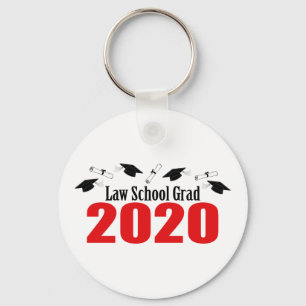 法科大学院2020年キャップと卒業証書(赤) キーホルダー