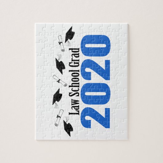 法科大学院2020年冠位及び卒業証書（青） ジグソーパズル (縦)