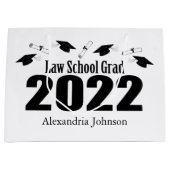 法科大学院2022年卒業抱き枕（黒） ラージペーパーバッグ (正面)