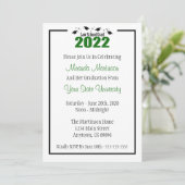 法科大学院 2022 年度卒業式招待状（緑のキャップ） 招待状 (スタンド正面)