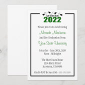 法科大学院 2022 年度卒業式招待状（緑のキャップ） 招待状 (正面/裏面)