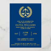 法科海軍はかりで測金ゴールド大学院パーティー 箔招待状 (正面)