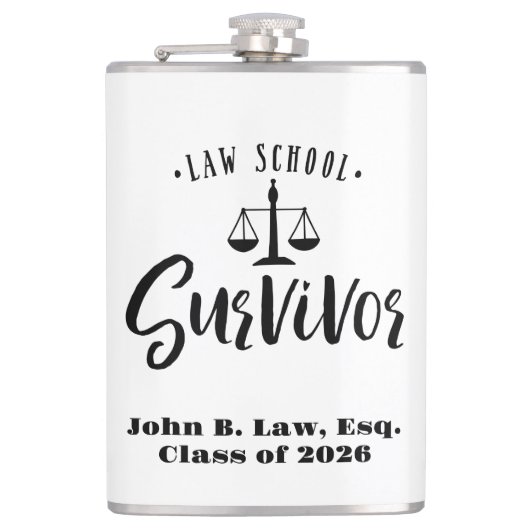 法科生パーソナライズされた生者卒業 フラスク (正面)