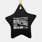 法素晴らし最高のの誕生日と結婚式のパーティーの息子 セラミックオーナメント (左)