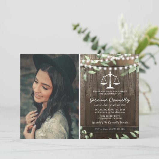 法素朴校写真卒業パーティー 招待状 (スタンド正面)