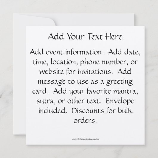 法華経曼荼羅釈迦如来 招待状 (裏面)