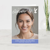 法要のお葬式の鳩ブルーバラ写真 プログラム (正面)