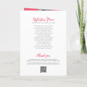 法要のお葬式は赤いピンクのバラの写真 プログラム (裏面)