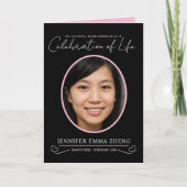 法要のお葬式オーバルフォトピンクブラック プログラム (正面)