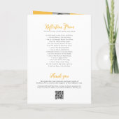 法要の葬儀の鳩の暖かい黄色の写真 プログラム (裏面)