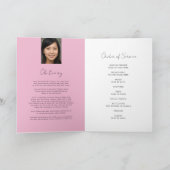 法要の葬儀ハート写真ピンクブラック プログラム (内部)