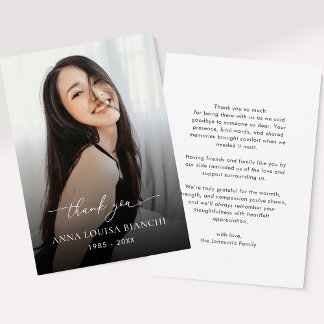 法要の葬儀写真お祝いの生活 サンキューカード