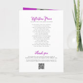 法要の葬儀鳩パープルバラ写真 プログラム (裏面)