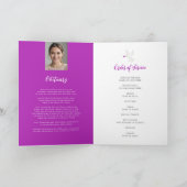 法要の葬儀鳩パープルバラ写真 プログラム (内部)