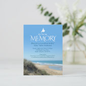 法要ビーチ葬儀招待状 招待状 (スタンド正面)
