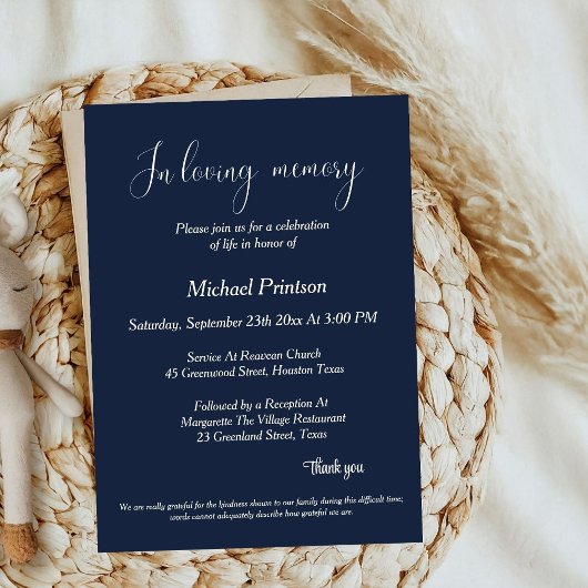 法要、葬儀、生活お祝い 招待状