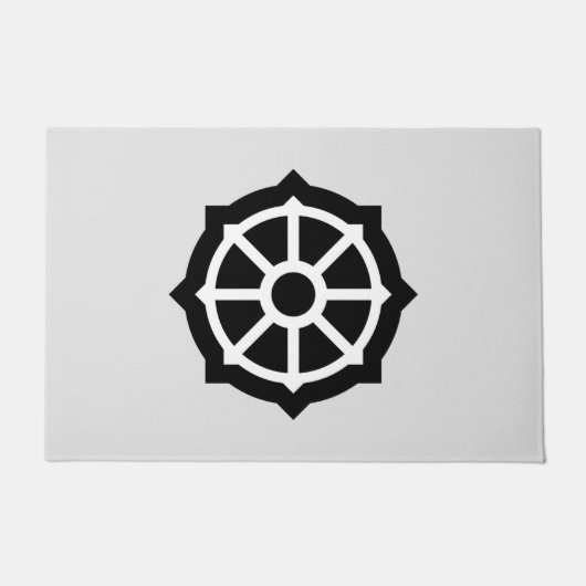 法輪(仏教、ヒンデュシム) ドアマット (正面)