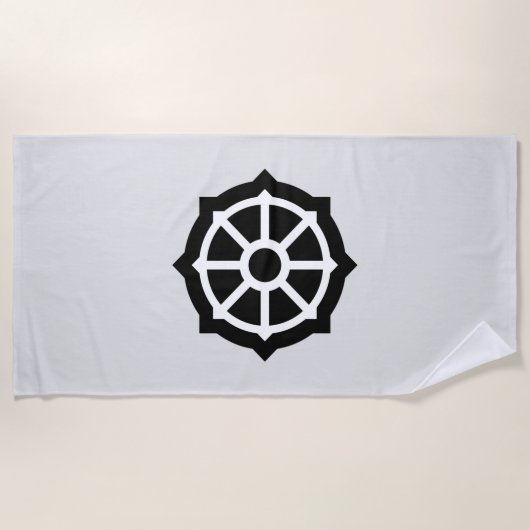 法輪（仏教、ヒンデュシム） ビーチタオル (正面)