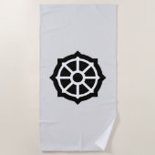 法輪（仏教、ヒンデュシム） ビーチタオル (正面)