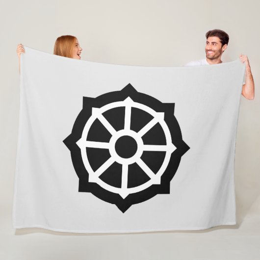 法輪(仏教、ヒンデュシム) フリースブランケット (インサイチュ)