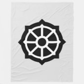 法輪(仏教、ヒンデュシム) フリースブランケット (正面)