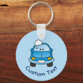 泡々キーチェーン付き青い車 キーホルダー (正面)