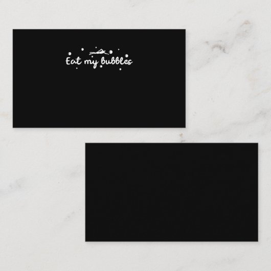 泡が食べ泳いで泳ぐ人 エンクロージャーカード (正面/裏面)