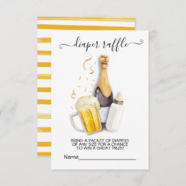 泡とビールおむつラッフルカード 招待状